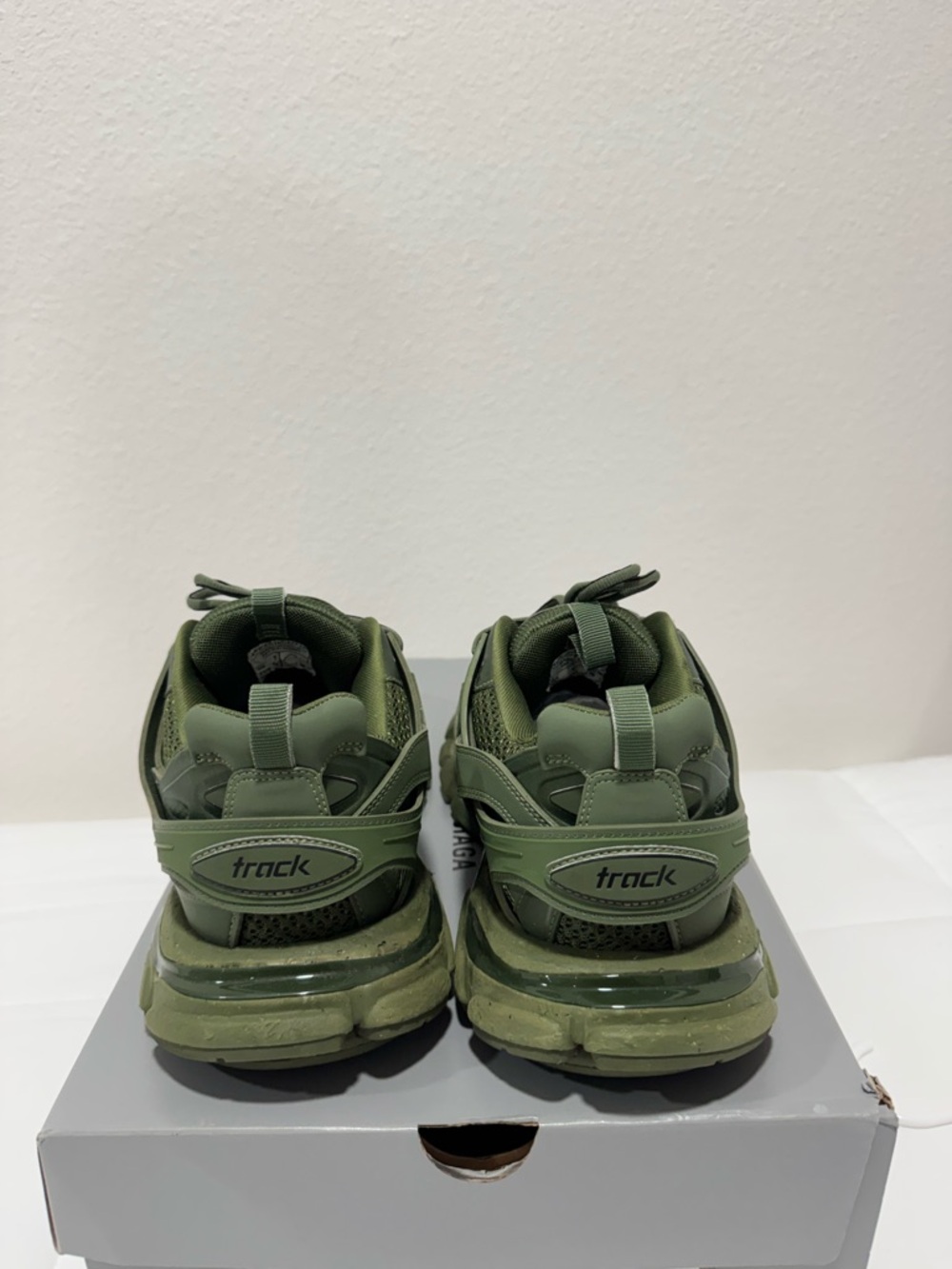 Balenciaga Men Track Sneakers in Olive Green - Picture 3 of 4